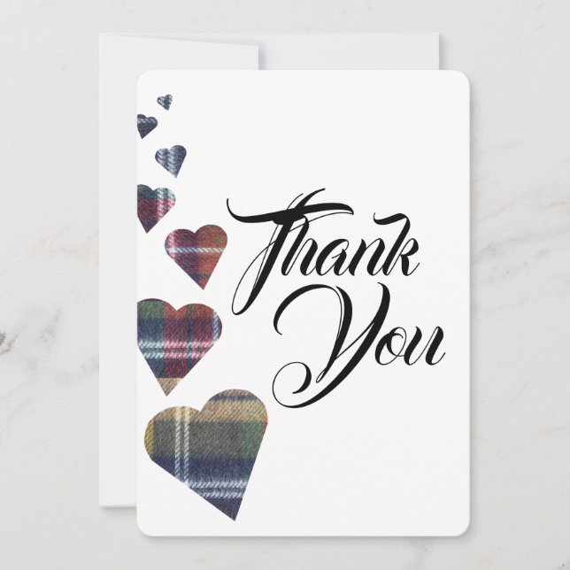 Tarjeta de agradecimiento de Tartan (Anverso)