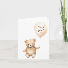 Tarjeta de agradecimiento de Teddy Bear Baby Showe