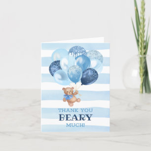 Tarjeta de agradecimiento de Teddy Bear Baby Showe
