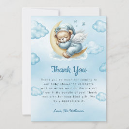 Tarjeta de agradecimiento de Teddy Bear Baby Showe