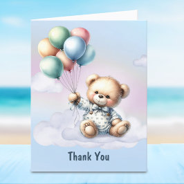 Tarjeta de agradecimiento de Teddy Bear Baby Showe
