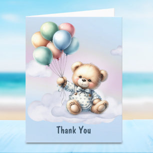 Tarjeta de agradecimiento de Teddy Bear Baby Showe