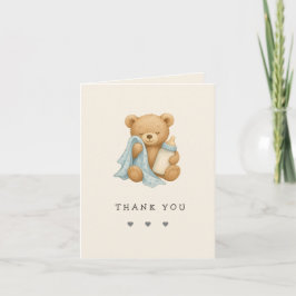 Tarjeta de agradecimiento de Teddy Bear Boy Baby S