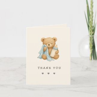Tarjeta de agradecimiento de Teddy Bear Boy Baby S
