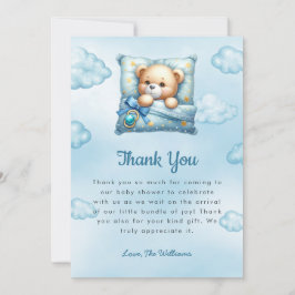 Tarjeta de agradecimiento de Teddy Bear Pillow Bab