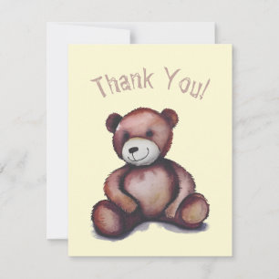 Tarjeta de agradecimiento de Teddybear