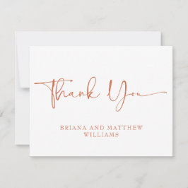 Tarjeta de agradecimiento de Terracotta Boda