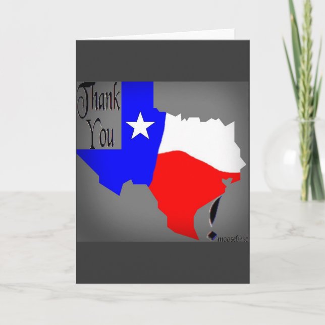 Tarjeta de agradecimiento de Texas (Anverso)