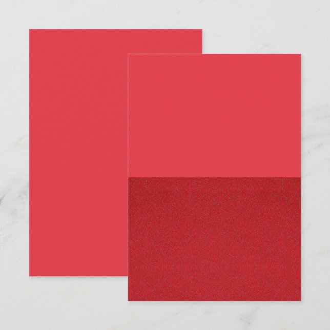 Tarjeta de agradecimiento de textura dividida roja (Anverso / Reverso)
