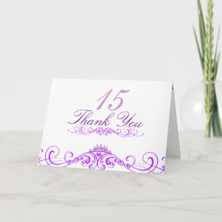 Tarjeta de agradecimiento de Tiara de Princesa Púr