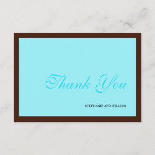 Tarjeta de agradecimiento de Tiffany y Brown Boda