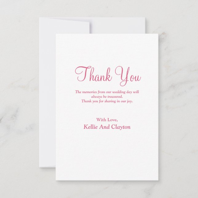 Tarjeta de agradecimiento de tipo moderno simple (Anverso)