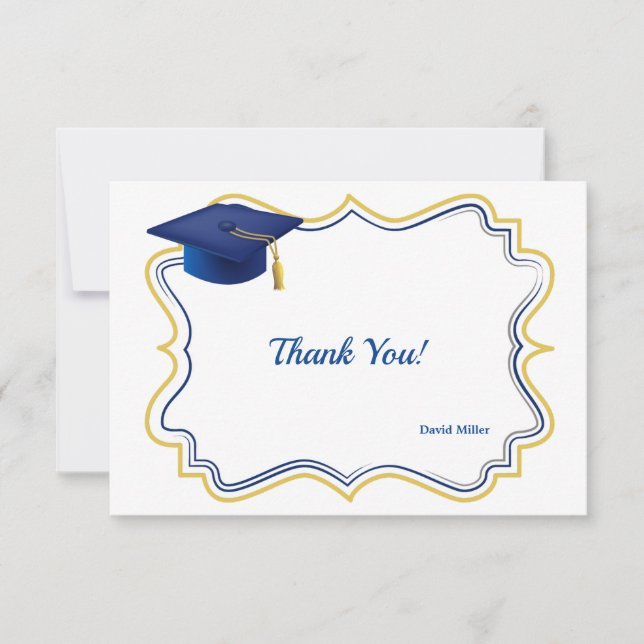 Tarjeta de agradecimiento de título de graduación (Anverso)
