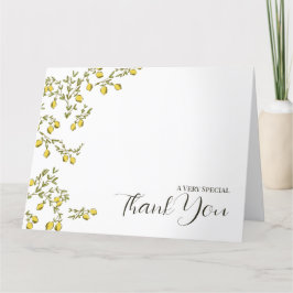 Tarjeta de agradecimiento de Toile Lemon Branch