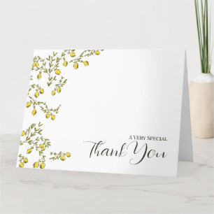 Tarjeta de agradecimiento de Toile Lemon Branch