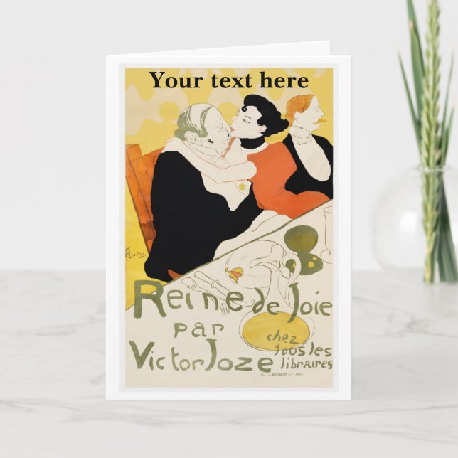 Tarjeta de agradecimiento de Toulouse-Lautrec (Anverso)