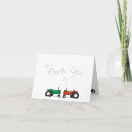 Tarjeta de agradecimiento de Tractor