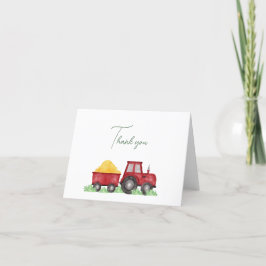 Tarjeta de agradecimiento de Tractor, cumpleaños d