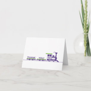 Tarjeta de agradecimiento de tren