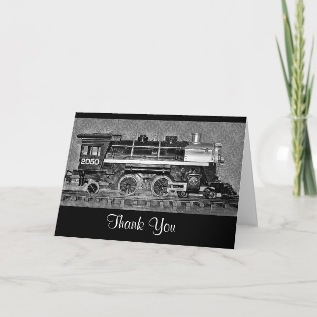 Tarjeta de agradecimiento de tren modelo (Anverso)