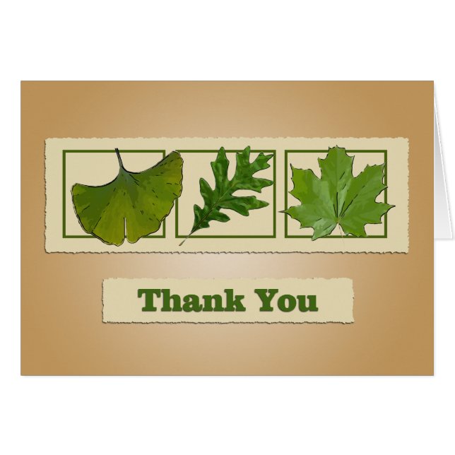 Tarjeta de agradecimiento de tres hojas (Anverso (Horizontal))