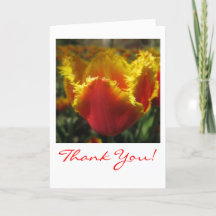 Tarjeta de agradecimiento de Tulip de Fuego