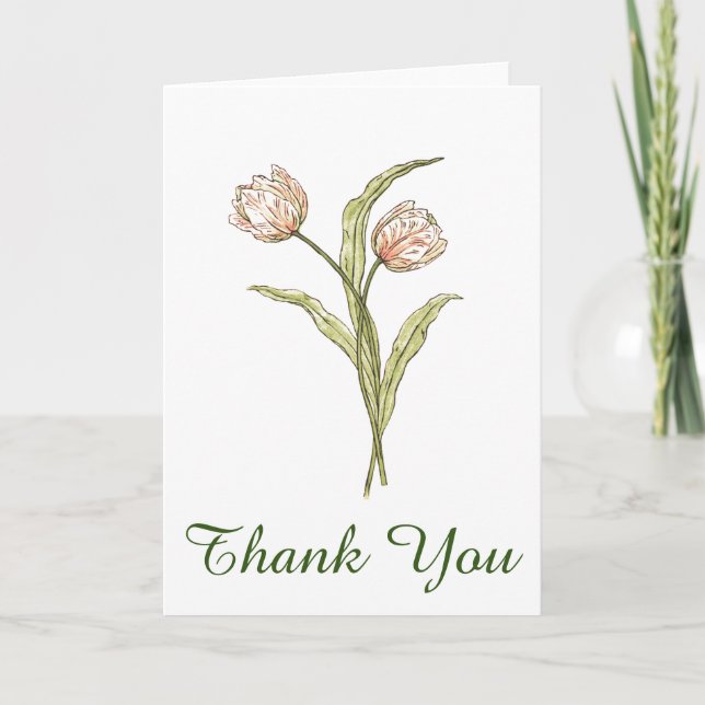 Tarjeta de agradecimiento de tulipanes (Anverso)