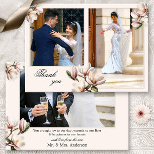 Tarjeta de agradecimiento de tus fotos Magnolia Bo