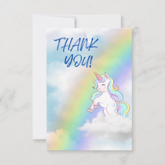 Tarjeta de agradecimiento de Unicorn