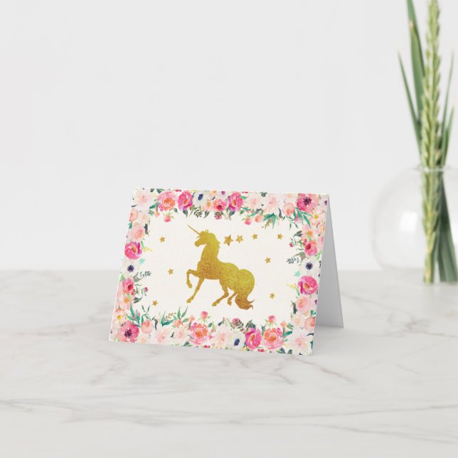 Tarjeta de agradecimiento de Unicorn (Anverso)