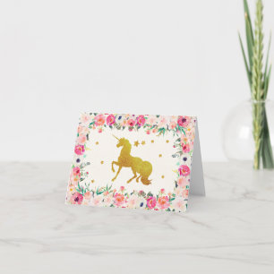 Tarjeta de agradecimiento de Unicorn