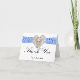Tarjeta de agradecimiento de Unicorn Blue Lace