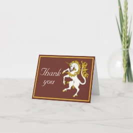 Tarjeta de agradecimiento de Unicorn Rampant