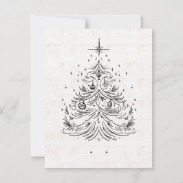 Tarjeta de agradecimiento de vacaciones del árbol