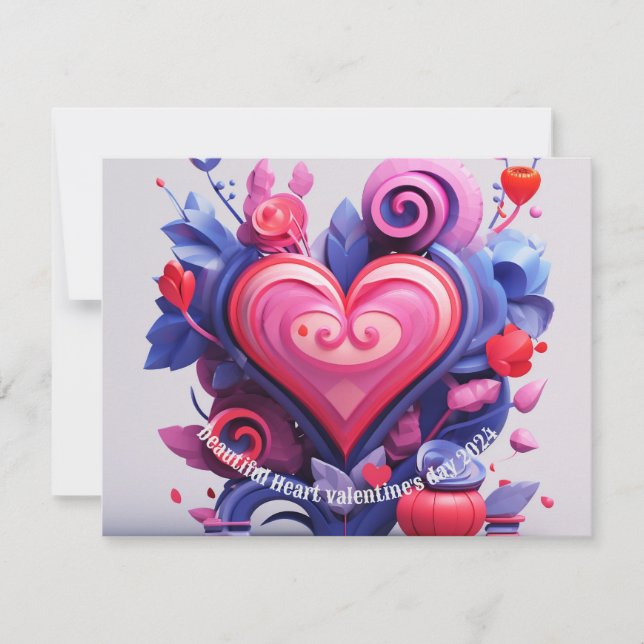 tarjeta de agradecimiento de valentiane's day Flat (Anverso)
