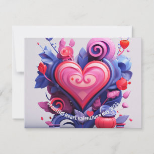 tarjeta de agradecimiento de valentiane's day Flat