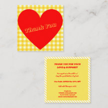 Tarjeta de agradecimiento de Valentine Red Heart A