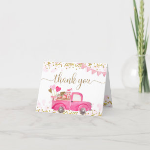 Tarjeta de agradecimiento de Valentine Truck