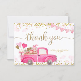 Tarjeta de agradecimiento de Valentine Truck