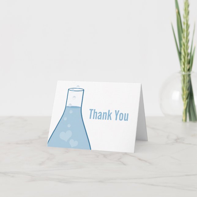 Tarjeta de agradecimiento de vaso de precipitados  (Anverso)