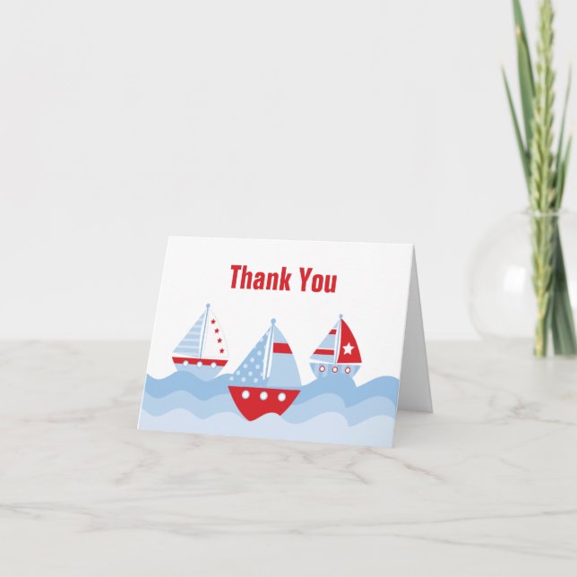 Tarjeta de agradecimiento de velero (Anverso)
