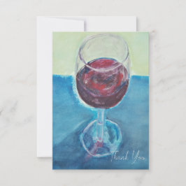 Tarjeta de agradecimiento de vino editable | Arte 