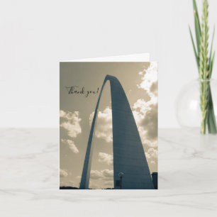 Tarjeta de agradecimiento de Vintage Gateway Arch