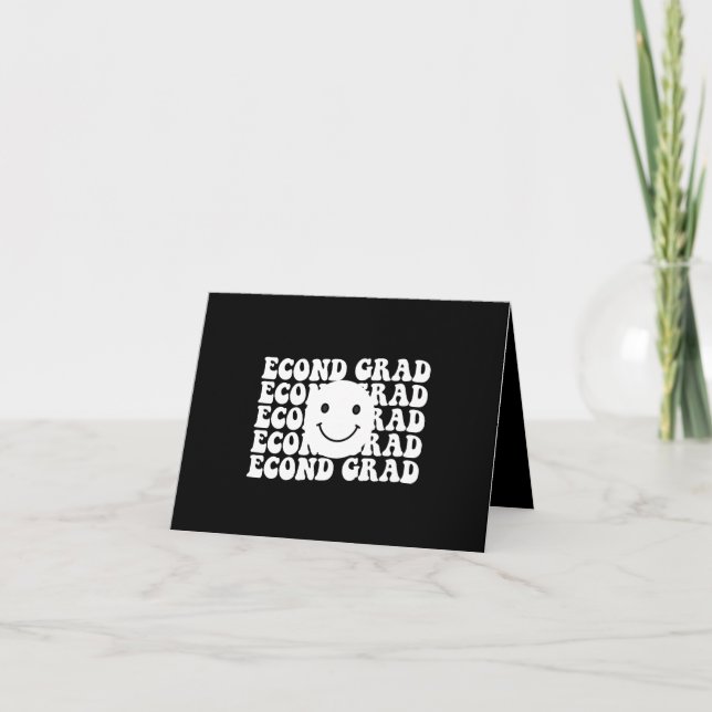 Tarjeta De Agradecimiento De vuelta a la escuela de segundo grado (Anverso)