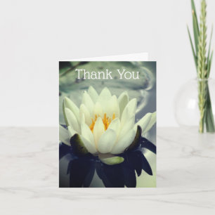 Tarjeta de agradecimiento de Water Lily Lotus Flow