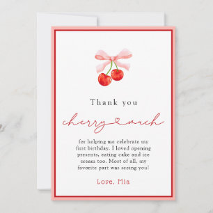 Tarjeta de agradecimiento de Watercolor Coquette C