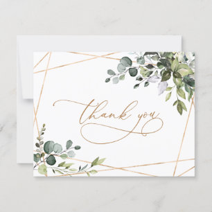Tarjeta de agradecimiento de Watercolor Eucalyptus