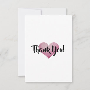 Tarjeta de agradecimiento de WATERCOLOR HEART