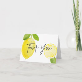 Tarjeta de agradecimiento de Watercolor Lemon ▪️