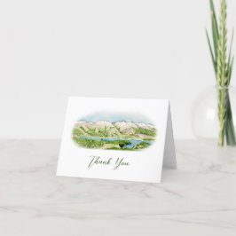 Tarjeta de agradecimiento de Watercolor Mountain S